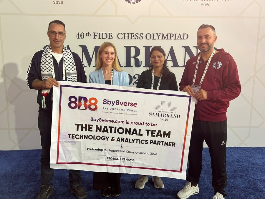The Palestine team with 8by8verse